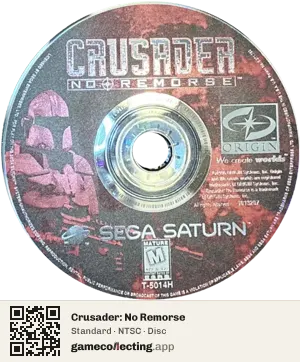 Crusader: No Remorse Sega Saturn, NTSC disc