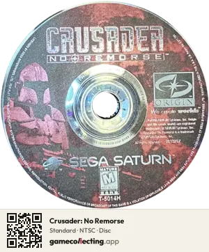 Crusader: No Remorse Sega Saturn, NTSC disc