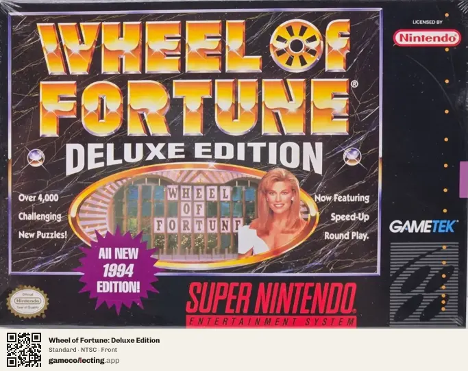 Wheel of Fortune: Deluxe Edition Super Nintendo Entertainment System, NTSC box front