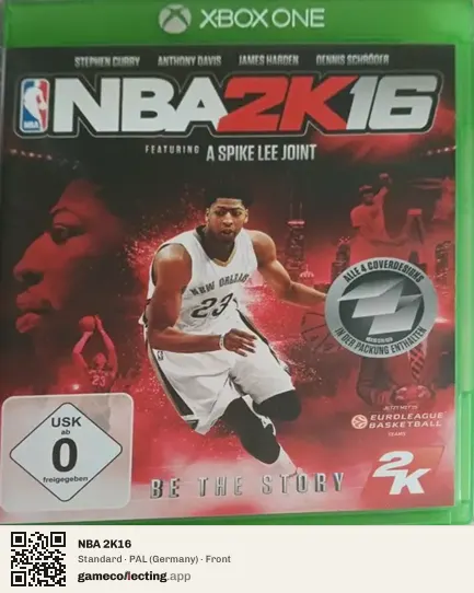 NBA 2K16 Xbox One, Germany box front