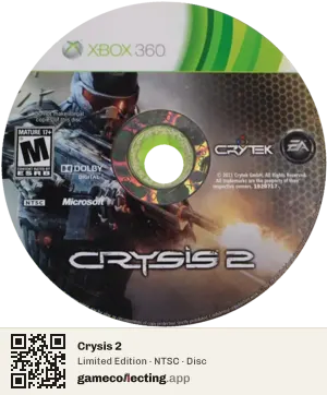 Crysis 2 Xbox 360, NTSC disc