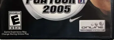 Outlaw Golf 2, the ESRB box on its front