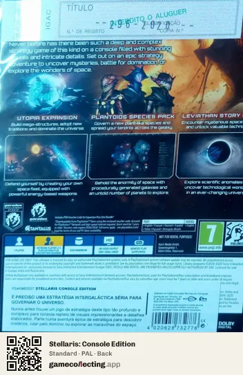 Stellaris: Console Edition PlayStation 4, PAL box back
