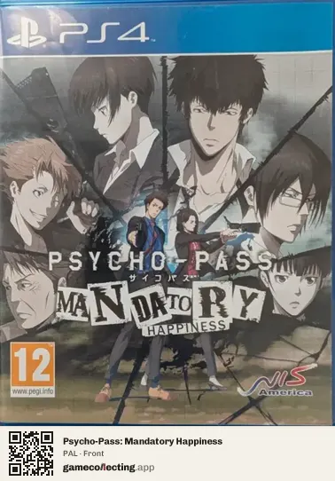 Psycho-Pass: Mandatory Happiness PlayStation 4, PAL box front