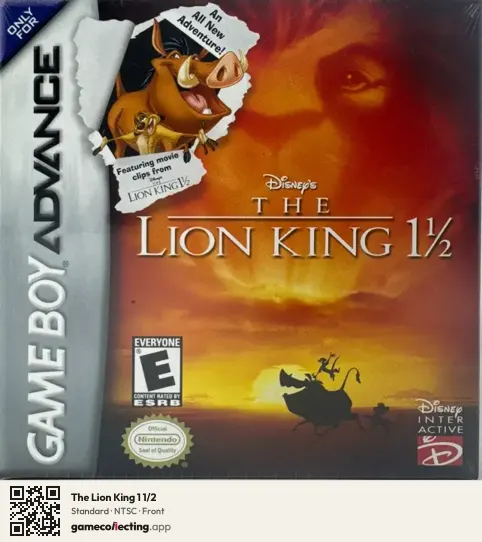 The Lion King 1 1/2 Game Boy Advance, NTSC box front