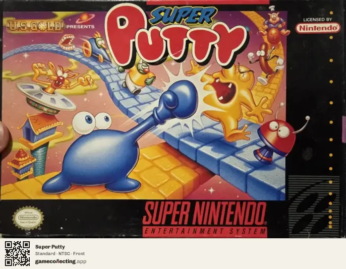 Super Putty Super Nintendo Entertainment System, NTSC box front