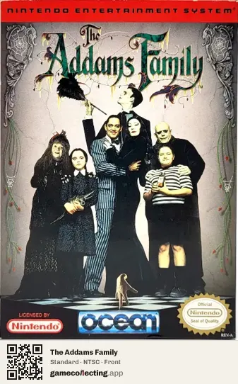 The Addams Family Nintendo Entertainment System, NTSC box front