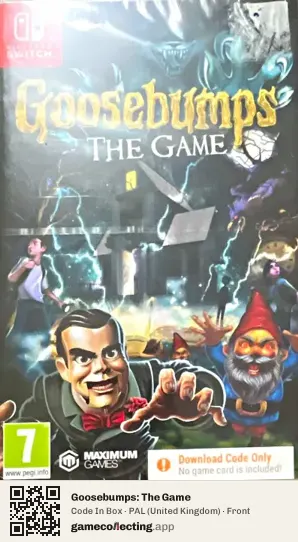 Goosebumps: The Game Nintendo Switch, United Kingdom box front