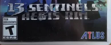 13 Sentinels: Aegis Rim, the ESRB box on its front
