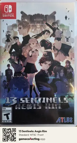13 Sentinels: Aegis Rim Nintendo Switch, NTSC box front