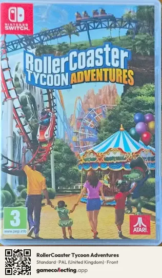 RollerCoaster Tycoon Adventures Nintendo Switch, United Kingdom box front