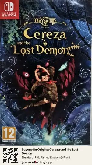 Bayonetta Origins: Cereza and the Lost Demon Nintendo Switch, United Kingdom box front
