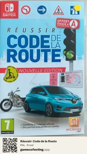 Réussir: Code de la Route Nintendo Switch, PAL box front