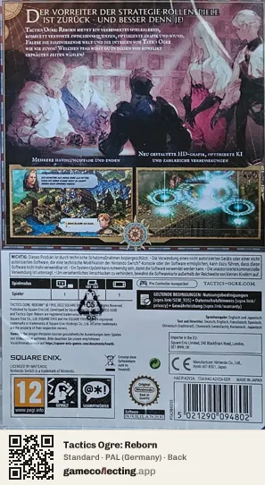Tactics Ogre: Reborn Nintendo Switch, Germany box back