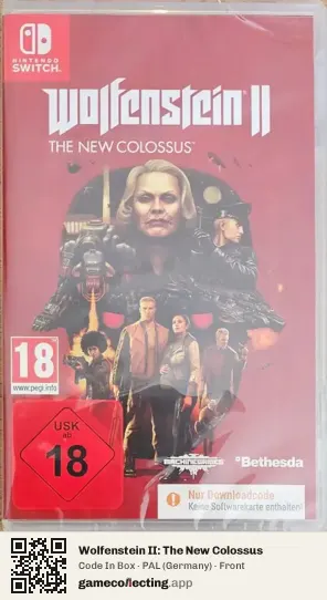Wolfenstein II: The New Colossus Nintendo Switch, Germany box front