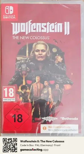 Wolfenstein II: The New Colossus Nintendo Switch, Germany box front