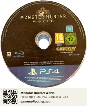 Monster Hunter: World PlayStation 4, PAL disc