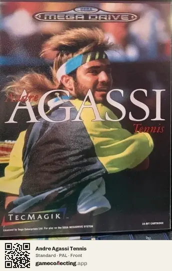 Andre Agassi Tennis Sega Mega Drive / Genesis, PAL box front