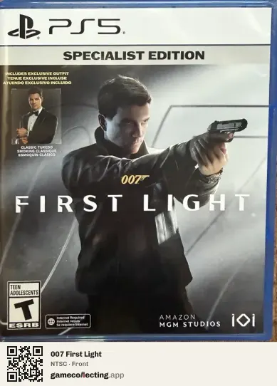 007 First Light PlayStation 5, NTSC box front