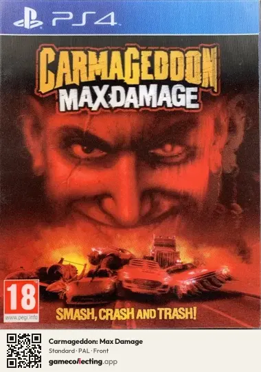 Carmageddon: Max Damage PlayStation 4, PAL box front