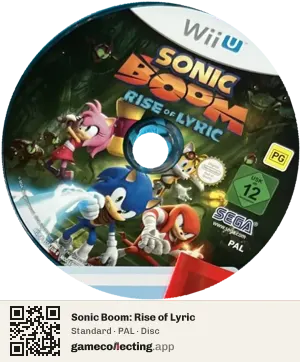 Sonic Boom: Rise of Lyric Nintendo Wii U, PAL disc