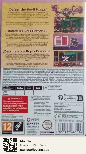 Mon-Yu Nintendo Switch, PAL box back
