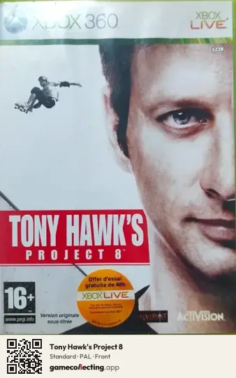 Tony Hawk's Project 8 Xbox 360, PAL box front