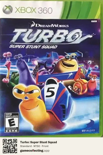 Turbo: Super Stunt Squad Xbox 360, NTSC box front