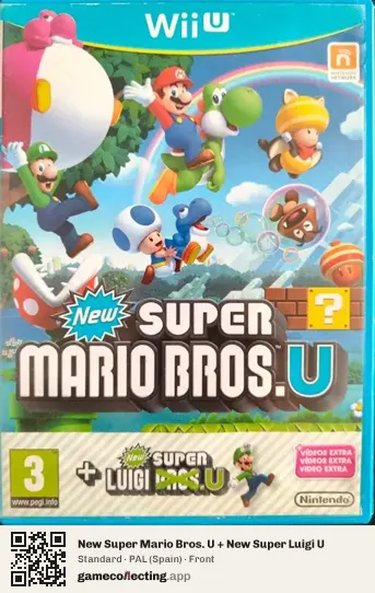 New Super Mario Bros. U + New Super Luigi U Nintendo Wii U, Spain box front