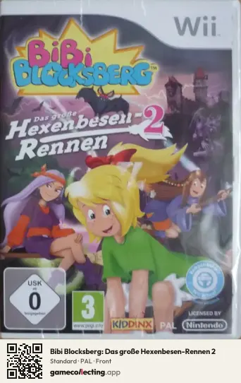 Bibi Blocksberg: Das große Hexenbesen-Rennen 2 Nintendo Wii, PAL box front