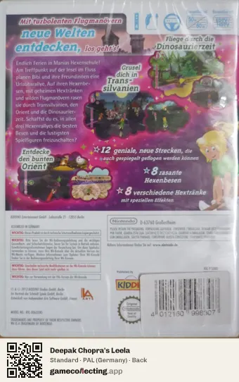Deepak Chopra's Leela Nintendo Wii, Germany box back