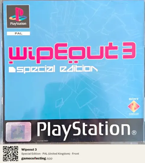 Wipeout 3 PlayStation, United Kingdom box front
