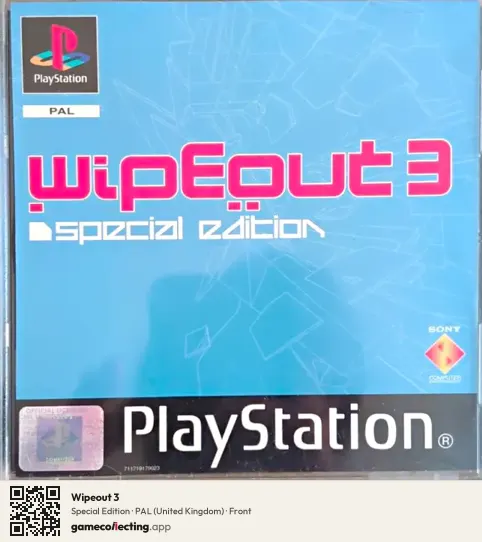 Wipeout 3 PlayStation, United Kingdom box front