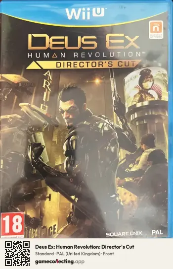 Deus Ex: Human Revolution: Director's Cut Nintendo Wii U, United Kingdom box front
