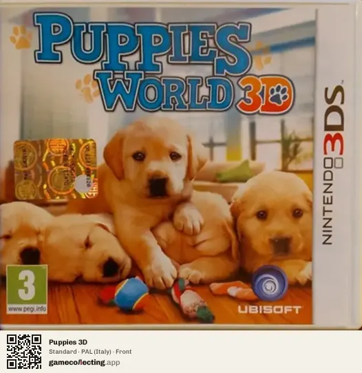 Puppies 3D Nintendo 3DS, Italy box front