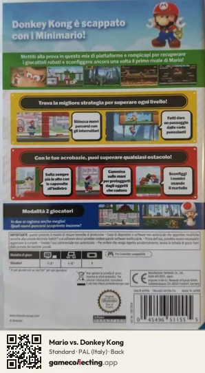 Mario vs. Donkey Kong Nintendo Switch, Italy box back