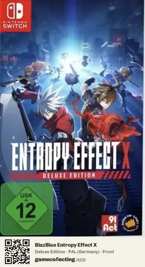BlazBlue Entropy Effect X Nintendo Switch, Germany box front