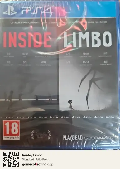 Inside / Limbo PlayStation 4, PAL box front