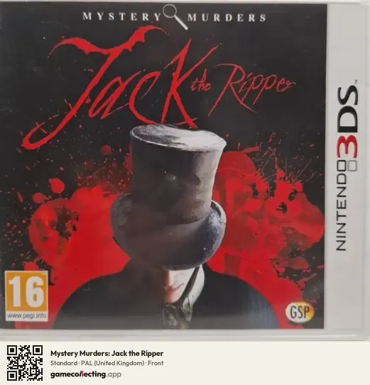 Mystery Murders: Jack the Ripper Nintendo 3DS, United Kingdom box front
