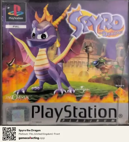 Spyro the Dragon PlayStation, United Kingdom box front