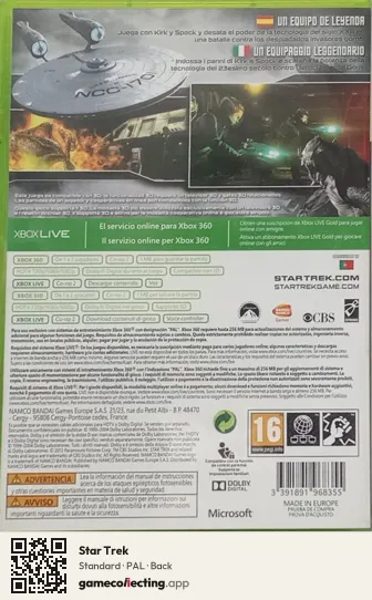 Star Trek Xbox 360, PAL box back