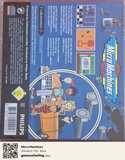 Micro Machines Philips CD-i, PAL box back
