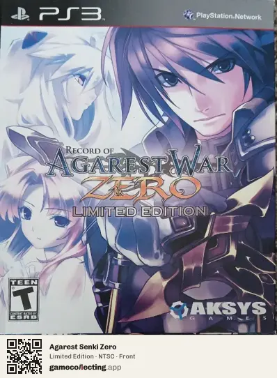 Agarest Senki Zero PlayStation 3, NTSC box front