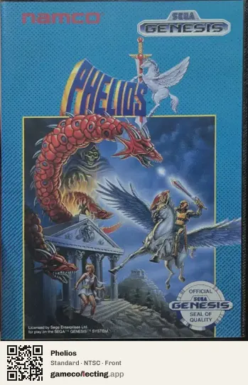 Phelios Sega Mega Drive / Genesis, NTSC box front