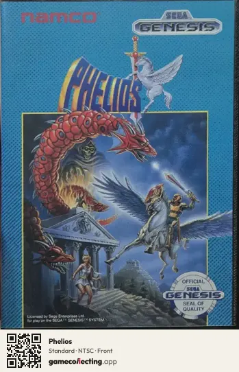 Phelios Sega Mega Drive / Genesis, NTSC box front