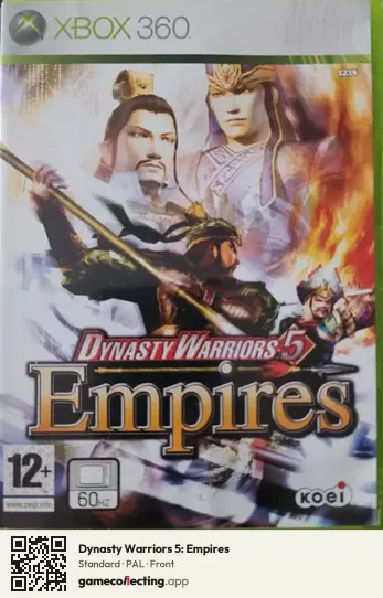Dynasty Warriors 5: Empires Xbox 360, PAL box front