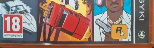 Grand Theft Auto: Vice City, the PEGI square on its front