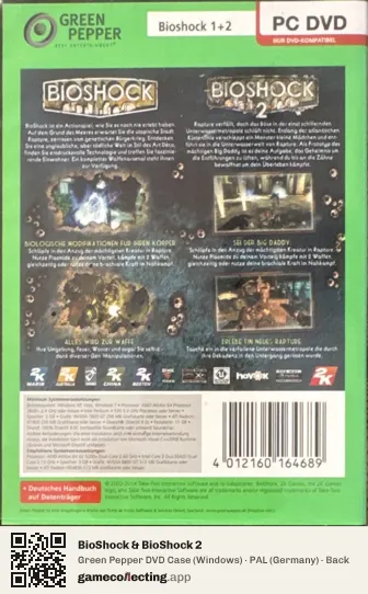 BioShock & BioShock 2 Computer, Germany box back
