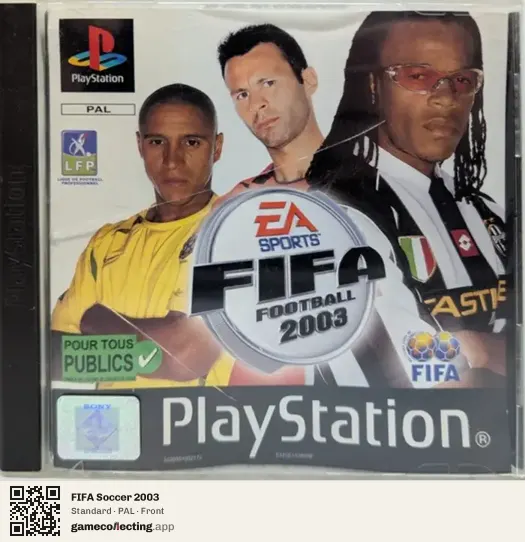 FIFA Soccer 2003 PlayStation, PAL box front