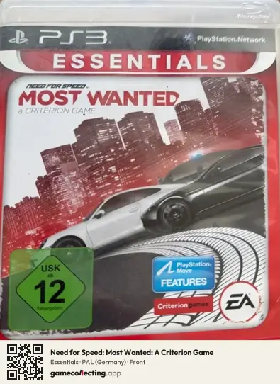 Need for Speed: Most Wanted: A Criterion Game PlayStation 3, Germany box front